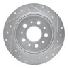 E-Line Drilled & Slotted Silver Brake Rotor, 1995-1997 Volvo, Position: Rear Left - image 4