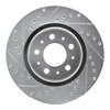E-Line Drilled & Slotted Silver Brake Rotor, 1998-2004 Volvo, Position: Front Left - image 3