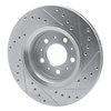 E-Line Drilled & Slotted Silver Brake Rotor, 1998-2004 Volvo, Position: Front Left - image 4
