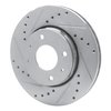 E-Line Drilled & Slotted Silver Brake Rotor, 2000-2004 Volvo, Position: Front Left - image 3