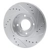 E-Line Drilled & Slotted Silver Brake Rotor, 2000-2004 Volvo, Position: Front Left - image 4
