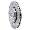 E-Line Drilled & Slotted Silver Brake Rotor, 2000-2004 Volvo, Position: Front Right - image 1