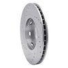 E-Line Drilled & Slotted Silver Brake Rotor, 2000-2004 Volvo, Position: Front Right - image 3