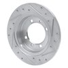 E-Line Drilled & Slotted Silver Brake Rotor, 2000-2007 Fits Multiple Makes/Models, Position: Rear Left - image 4