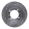 E-Line Drilled & Slotted Silver Brake Rotor, 2000-2007 Fits Multiple Makes/Models, Position: Rear Right - image 3