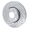 E-Line Drilled & Slotted Silver Brake Rotor, 1999-2009 Volvo, Position: Front Left - image 1
