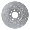 E-Line Drilled & Slotted Silver Brake Rotor, 1999-2009 Volvo, Position: Front Left - image 3