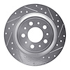 E-Line Drilled & Slotted Silver Brake Rotor, 1999-2000 Volvo, Position: Rear Right - image 1