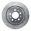 E-Line Drilled & Slotted Silver Brake Rotor, 2000-2000 Volvo, Position: Rear Left - image 1