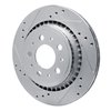 E-Line Drilled & Slotted Silver Brake Rotor, 2000-2000 Volvo, Position: Rear Left - image 2