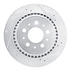 E-Line Drilled & Slotted Silver Brake Rotor, 2000-2000 Volvo, Position: Rear Right - image 1