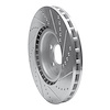 E-Line Drilled & Slotted Silver Brake Rotor, 2004-2007 Volvo, Position: Front Left - image 1