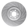 E-Line Drilled & Slotted Silver Brake Rotor, 2004-2007 Volvo, Position: Front Left - image 3