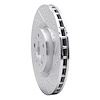 E-Line Drilled & Slotted Silver Brake Rotor, 2004-2007 Volvo, Position: Front Right - image 1