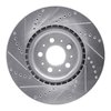 E-Line Drilled & Slotted Silver Brake Rotor, 2004-2007 Volvo, Position: Front Right - image 4