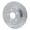 E-Line Drilled & Slotted Silver Brake Rotor, 2004-2013 Volvo, Position: Rear Left - image 2