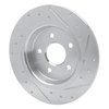 E-Line Drilled & Slotted Silver Brake Rotor, 2004-2013 Volvo, Position: Rear Left - image 4