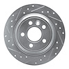 E-Line Drilled & Slotted Silver Brake Rotor, 2007-2010 Volvo, Position: Rear Left - image 1