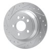 E-Line Drilled & Slotted Silver Brake Rotor, 2007-2010 Volvo, Position: Rear Left - image 2