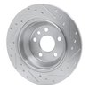 E-Line Drilled & Slotted Silver Brake Rotor, 2007-2010 Volvo, Position: Rear Left - image 3