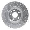 E-Line Drilled & Slotted Silver Brake Rotor, 2007-2010 Volvo, Position: Rear Left - image 4