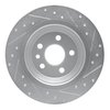 E-Line Drilled & Slotted Silver Brake Rotor, 2007-2018 Volvo, Position: Rear Left - image 3