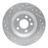E-Line Drilled & Slotted Silver Brake Rotor, 2007-2018 Volvo, Position: Rear Right - image 4