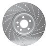 E-Line Drilled & Slotted Silver Brake Rotor, 2007-2016 Volvo, Position: Front Left - image 1
