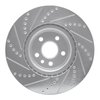 E-Line Drilled & Slotted Silver Brake Rotor, 2007-2016 Volvo, Position: Front Right - image 2
