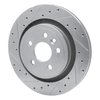 E-Line Drilled & Slotted Silver Brake Rotor, 2007-2015 Volvo, Position: Rear Left - image 2