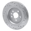 E-Line Drilled & Slotted Silver Brake Rotor, 2007-2015 Volvo, Position: Rear Left - image 3