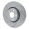 E-Line Drilled & Slotted Silver Brake Rotor, 2003-2009 Volvo, Position: Front Left - image 3