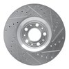 E-Line Drilled & Slotted Silver Brake Rotor, 2003-2009 Volvo, Position: Front Left - image 4