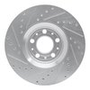 E-Line Drilled & Slotted Silver Brake Rotor, 2003-2009 Volvo, Position: Front Right - image 4