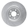 E-Line Drilled & Slotted Silver Brake Rotor, 2003-2014 Volvo, Position: Rear Left - image 2