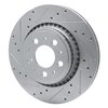 E-Line Drilled & Slotted Silver Brake Rotor, 2003-2014 Volvo, Position: Rear Left - image 3
