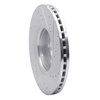 E-Line Drilled & Slotted Silver Brake Rotor, 2003-2009 Volvo, Position: Front Left - image 3