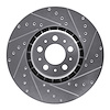 E-Line Drilled & Slotted Silver Brake Rotor, 2003-2009 Volvo, Position: Front Right - image 1