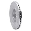 E-Line Drilled & Slotted Silver Brake Rotor, 2003-2009 Volvo, Position: Front Right - image 2