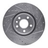 E-Line Drilled & Slotted Silver Brake Rotor, 2007-2018 Fits Multiple Makes/Models, Position: Front Left - image 3