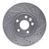 E-Line Drilled & Slotted Silver Brake Rotor, 2007-2018 Fits Multiple Makes/Models, Position: Front Left - image 4