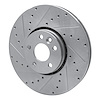 E-Line Drilled & Slotted Silver Brake Rotor, 2010-2016 Volvo, Position: Front Left - image 1