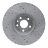 E-Line Drilled & Slotted Silver Brake Rotor, 2010-2016 Volvo, Position: Front Left - image 3