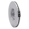 E-Line Drilled & Slotted Silver Brake Rotor, 2010-2016 Volvo, Position: Front Right - image 3
