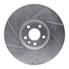 E-Line Drilled & Slotted Silver Brake Rotor, 2010-2016 Volvo, Position: Front Right - image 4