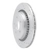 E-Line Drilled & Slotted Silver Brake Rotor, 2010-2017 Volvo, Position: Rear Right - image 3
