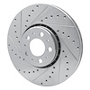 E-Line Drilled & Slotted Silver Brake Rotor, 2003-2014 Volvo, Position: Front Left - image 1
