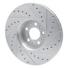 E-Line Drilled & Slotted Silver Brake Rotor, 2003-2014 Volvo, Position: Front Left - image 4