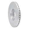 E-Line Drilled & Slotted Silver Brake Rotor, 2003-2014 Volvo, Position: Front Right - image 1