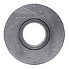 E-Line Drilled & Slotted Silver Brake Rotor, 1994-2010 UD, Position: Front Left - image 1